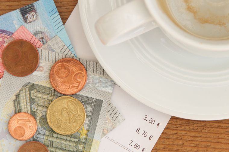 Foto: Trinkgeld in Bar